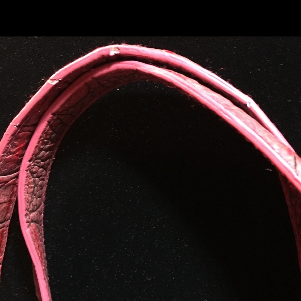 Isabella Fiore Pink Croc-Embossed Shoulder Bag - Picture 9 of 9